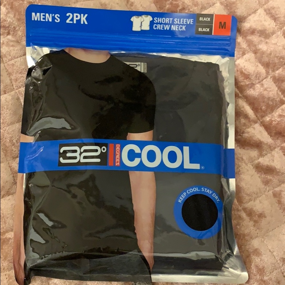 Black short sleeve crew neck shirts pack of 2.